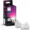 Inteligentná žiarovka Philips Hue osvetlenie smart GU10 farebná biela 2ks