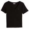 Dámske tričká Tommy Hilfiger Slim Cody V-NK Short Sleeves - Čierny (S)