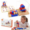 Viga Toys VIGA Drevené 3D stavebnice Montessori