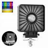 18W RGB LED PRACOVNÁ LAMPA HALOGEN RGB FUNKCIE SVIETENIA DC9-80V štvorcová