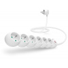 CONNECT IT prodlužovací kabel 230V, 6 zásuvek, 5m, s vypínačem, bílá CES-1015-WH