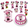 DIGITÁLNA TLAČ Jedlý obrázok na tortu Myšiak Mickey MINNIE POSTAVY + TEXT ZADARMO 7