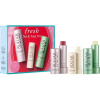 fresh Tint & Treat Trio fresh Sugar Tinted Lip Treatment tónovací hydratačný balzam na pery 4,3 g + fresh Sugar Advanced Therapy Treatment Lip Balm hydratačný balzam na pery 2,2 g + fresh Sugar Mint R