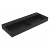Swiss aqua technologies Dvojumyvadlo SAT Infinitio 120,4x46,5 cm černá mat dva otvory pro baterii SATINF212046BKM