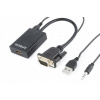 GEMBIRD Konvertor VGA na HDMI 15 cm čierny