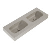 Lotosan LK8891 LOTOSTONE nástenné dvojumývadlo v doske 120 cm 121 x 12 x 46 cm duna matná