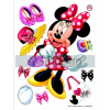Ag Design Group Maxi nálepka na stenu Minnie a doplnky 65x85 cm