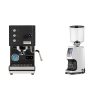 Profitec GO, black + Eureka Atom Specialty 75, white