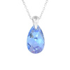 For Silver NÁHRDELNÍK s Swarovski® kryštálom Light Sapphire - STRIEBRO 925
