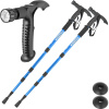 Turistické palice so svetlom modré 2ks (Sada dvoch skladacích trekingových palíc)
