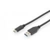 DIGITUS USB Type-C connection cable, Gen2, Type-C to A (AK-300146-010-S)