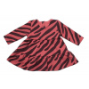 Dievčenské bavlnené šaty Mrofi, Helen - tehlovo červená s čiernymi pruhmi, veľ. 74, 74 (6-9m)
