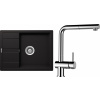 Set Schock S17-11 (dřez Manhattan D-100 Nero + baterie Epos.120 Chrom)