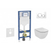 GEBERIT - Duofix Set předstěnové instalace, klozetu Tesi a sedátka softclose, tlačítko Sigma20, bílá/lesklý chrom SANI11CD3135