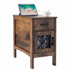 Stolík Vevor SS-2401-N obdĺžnikový 61 x 60,9 x 60,9 cm odtiene hnedej