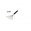 OPTIX UTP kábel OPTIX (drôt) Cat5e Outdoor čierny -40 - 70 ° C, bal.305m Double Jacket
