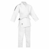 Adidas JU kimono s čiernymi pásmi Club 350g, biele
