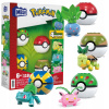 Mega Pokémon kocky 118 ks sada 4 Pokemoni trávnatého typu + 4 Pokébaly