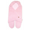 Chlpáčková zavinovačka s kapucňou a nožičkami, púdrová Baby Nellys