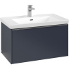 VILLEROY & BOCH Subway 3.0 závesná skrinka pod umývadlo, 1 zásuvka, s LED osvetlením, 772 x 478 x 429 mm, Marine Blue, C573L0VQ