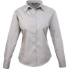 Premier Košile PR 300, popelínová, dlouhý rukáv, dámská COT3903006402j-silver 5XL Stříbrná