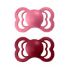 BIBS Supreme symetrické cumlíky zo silikónu 2ks - veľkosť 1 - Coral / Ruby