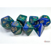 Sada kociek na RPG: Chessex - Gemini Blue-Green Gold (7 ks)