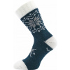 VoXX ALTA / Silné vlnené ponožky z merino vlny a alpaka vlny - námorná modrá/biela 35-38