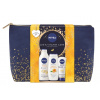 Nivea Q10 & Vitamin Care Firming spevňujúce telové mlieko 400 ml + Nivea Apricot sprchový gél 250 ml + Nivea Anti Age Q10 krém na ruky 100 ml + kozmetická etue, kozmetická sada pre ženy