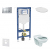 Geberit Duofix Set predstenovej inštalácie, WC Alpha s doskou, tlačidlo Sigma30, chróm mat/chróm SANI11CD2104