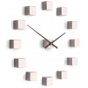 Dizajnové nástenné nalepovacie hodiny Future Time FT3000PI Cubic pink