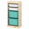 IKEA TROFAST Knižnica svetlá borovica tyrkysová 44x30x91 cm (IKEA TROFAST Knižnica svetlá borovica tyrkysová 44x30x91 cm)
