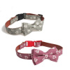 Amigo Obojok pre psa motýlik- Srdiečka M ružový