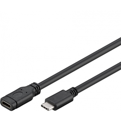 PremiumCord Prodlužovací kabel USB 3.1 konektor C/male - C/female, černý, 2m ku31mf2