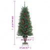 vidaXL Umelé vianočné stromčeky 2 ks 100 LED zelené 120 cm - Zelená - 80533-34968