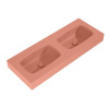 Lotosan LK8892 LOTOSTONE nástenné dvojumývadlo v doske 120 cm 121 x 12 x 46 cm coral matná