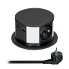 Solight výsuvný blok zásuvek, 3 x 16 A + USB A+C 20W PD, kabel 2m, černý