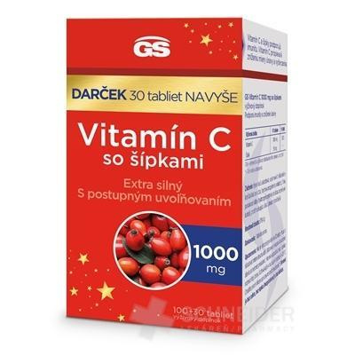 GS Vitamin C1000 so šípkami tbl. 100+30 darček 2023 tbl 100+30 navyše (130 ks)