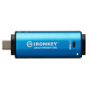 Kingston Technology IronKey Vault Privacy 50 USB kľúč 256 GB USB Typ-C 3.2 Gen 1 (3.1 Gen 1) Čierna, Modrá (IKVP50C/256GB)