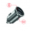 Swissten CL ADAPTÉR 2X USB 4,8A METAL STŘÍBRNÝ
