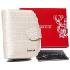 Peňaženka - Lorenti Wallet Prírodná kožená béžová béžová 43972-SBR-1203 BEIGE-WOMEN (Lorenti dámska peňaženka maľovaná koža s ochranou)
