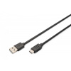 DIGITUS Digitus AK-300148-030-S USB kábel USB 2.0 3 m USB A USB C 0,48 Gbit/s Čierna (AK-300148-030-S)
