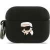 Karl Lagerfeld 3D Logo NFT Karl Head Silikonové Púzdro pre AirPods 3 Pro čierne (Karl Lagerfeld 3D Logo NFT Karl Head Silikonové Púzdro pre AirPods 3 Pro čierne)