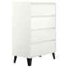 Kondela, Komoda, 70cm, 4-zásuvková, biela, BOGAN NEW 4S70