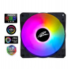 EVOLVEO 12FS ventilátor 120mm, ARGB, černý rám, slave (RGBFAN12FSB)