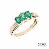 MOZA gold Diamantový prsteň so smaragdom MG1396 Veľkosť: 54
