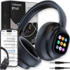 Čierne prekladacie slúchadlá Bluetooth 5.4 AI, 135 jazykov