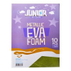 JUNIOR Metallic Eva Foam, dekoračná pena A4 2mm metalická svetlozelená (10ks)