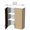 Casarredo CRAFT vysoká skrinka 60, W6092, grafit/biela matná