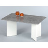 Konferenčný stolík Minimal, šedý betón/bílý